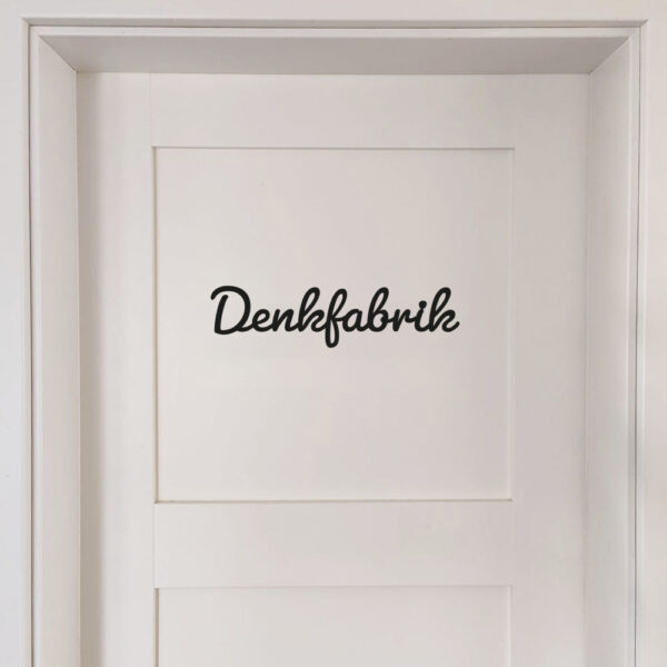 Türschild Denkfabrik für die Toilette oder Badezimmer