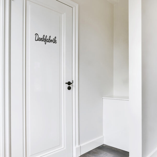 Türschild Denkfabrik – Nachhaltig aus PLA im 3D-Druck gefertigt