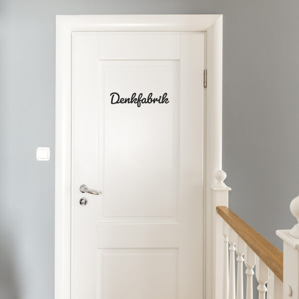 Türschild Denkfabrik – Nachhaltig aus PLA im 3D-Druck gefertigt