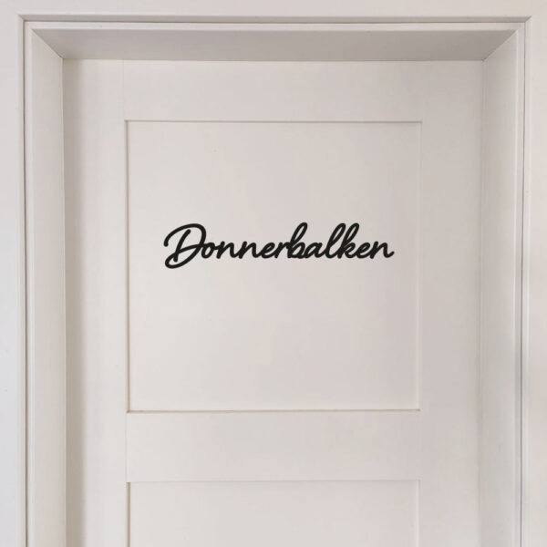 Witziges Türschild Donnerbalken für die Toilette oder das Badezimmer