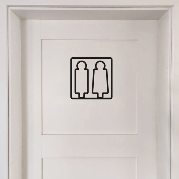 Türschild Toilette Herren und Damen
