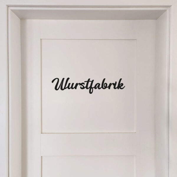 Witziges Türschild Wurstfabrik für die Toilette oder das Badezimmer