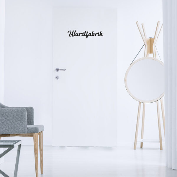 Türschild Wurstfabrik – Nachhaltig aus PLA im 3D-Druck gefertigt