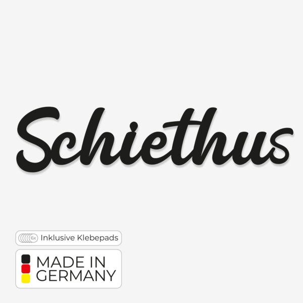 Türschild Schiethus – Nachhaltig aus PLA im 3D-Druck gefertigt Kopieren