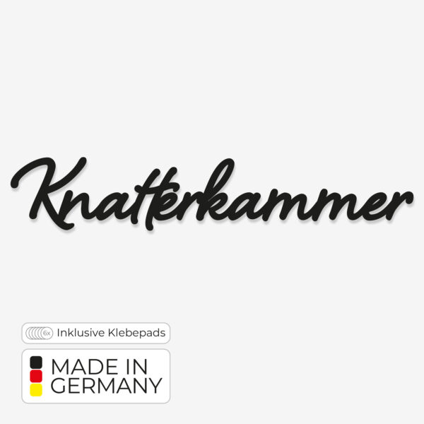 Türschild Knatterkammer – Nachhaltig aus PLA im 3D-Druck gefertigt