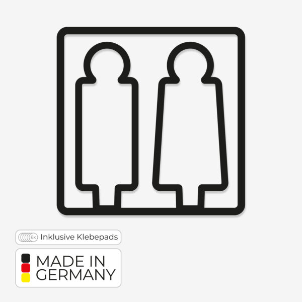 Türschild Herren und Damen WC – Nachhaltig aus PLA im 3D-Druck gefertigt