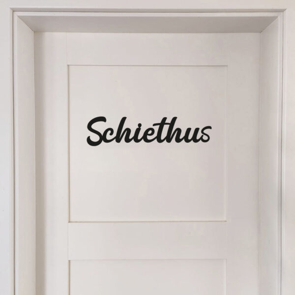 Türschild Schiethus – Nachhaltig aus PLA im 3D-Druck gefertigt Kopieren