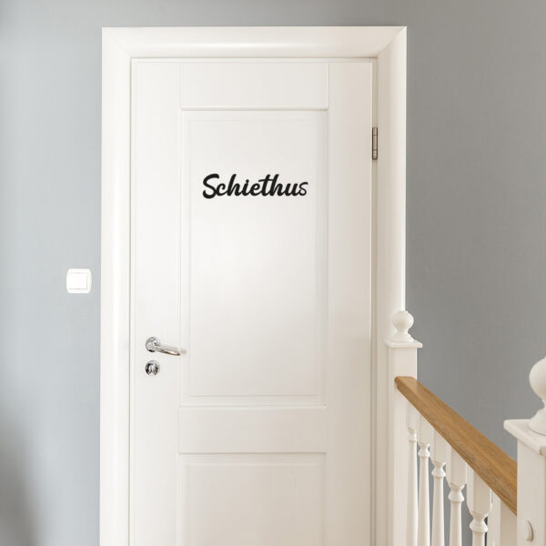 Türschild Schiethus – Nachhaltig aus PLA im 3D-Druck gefertigt Kopieren