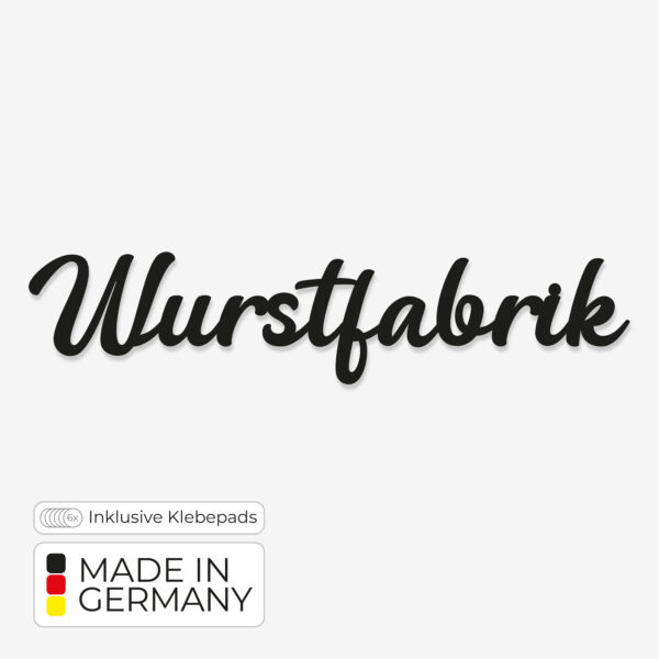 Türschild Wurstfabrik – Nachhaltig aus PLA im 3D-Druck gefertigt